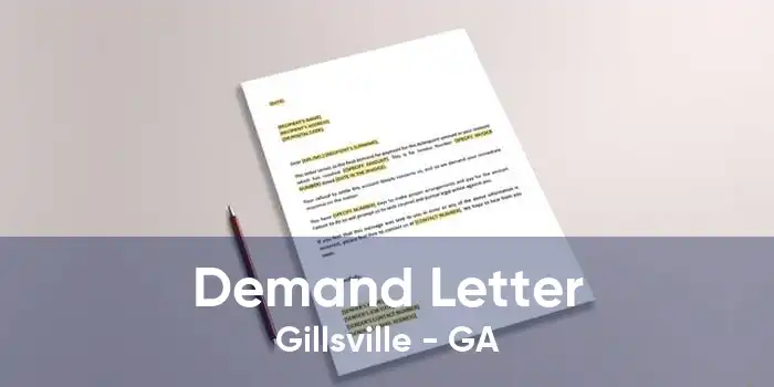 Demand Letter Gillsville - GA
