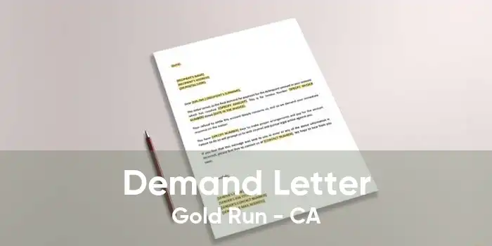 Demand Letter Gold Run - CA