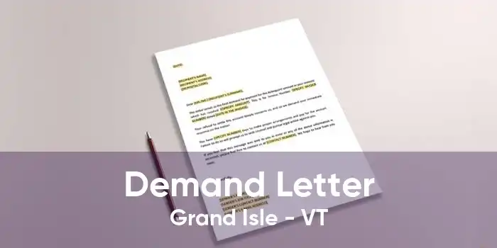 Demand Letter Grand Isle - VT