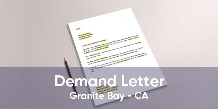 Demand Letter Granite Bay - CA