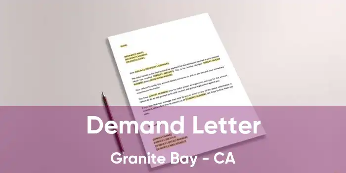 Demand Letter Granite Bay - CA