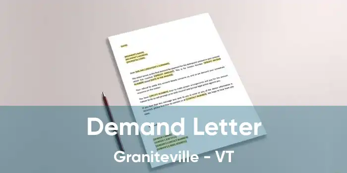 Demand Letter Graniteville - VT