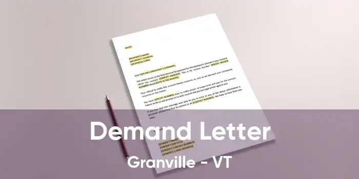 Demand Letter Granville - VT