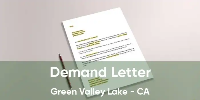 Demand Letter Green Valley Lake - CA