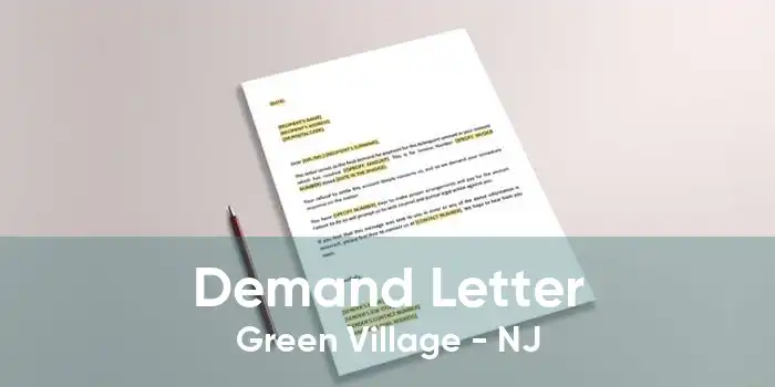 Demand Letter Green Village - NJ