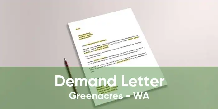 Demand Letter Greenacres - WA