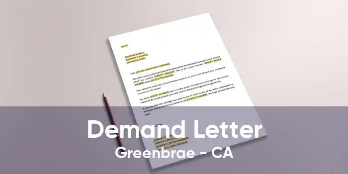 Demand Letter Greenbrae - CA