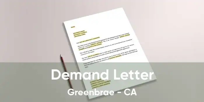 Demand Letter Greenbrae - CA