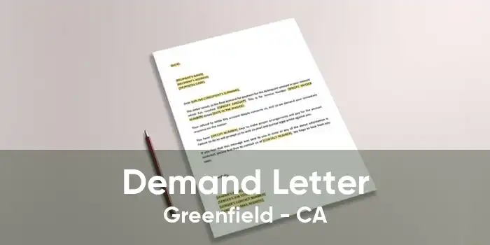 Demand Letter Greenfield - CA
