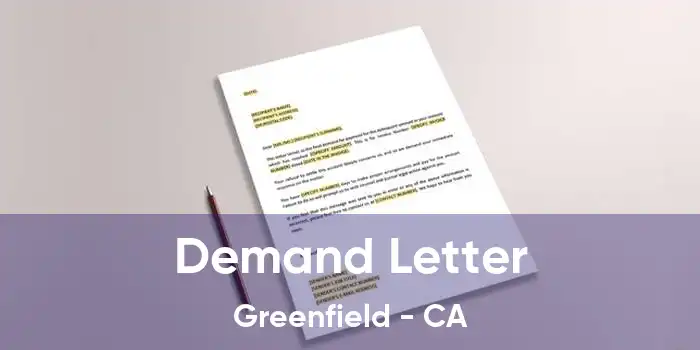 Demand Letter Greenfield - CA