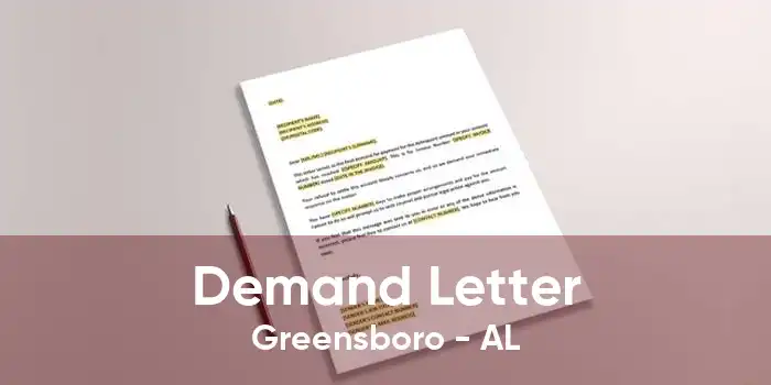 Demand Letter Greensboro - AL