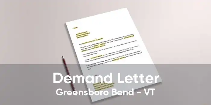 Demand Letter Greensboro Bend - VT