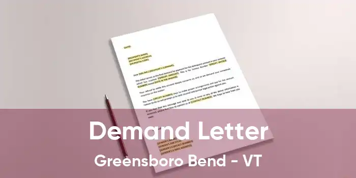 Demand Letter Greensboro Bend - VT