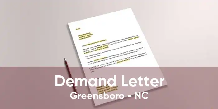 Demand Letter Greensboro - NC