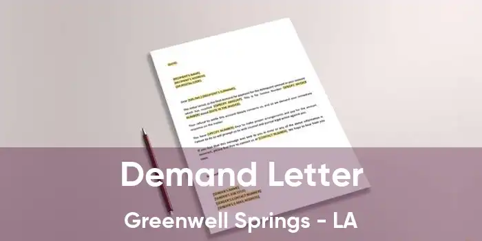  Demand Letter Greenwell Springs - LA