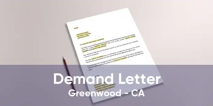 Demand Letter Greenwood - CA