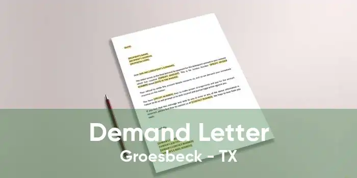 Demand Letter Groesbeck - TX