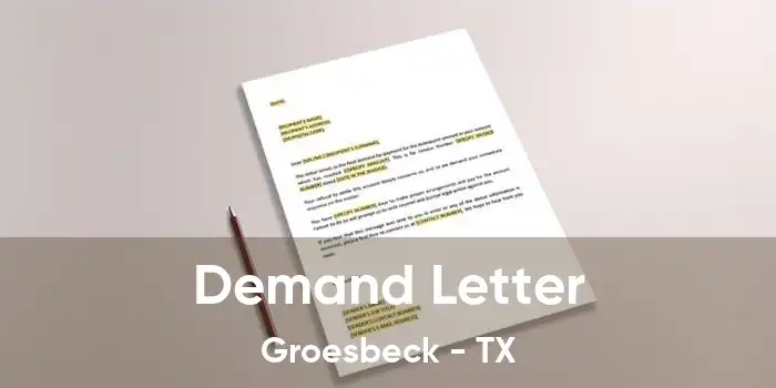 Demand Letter Groesbeck - TX