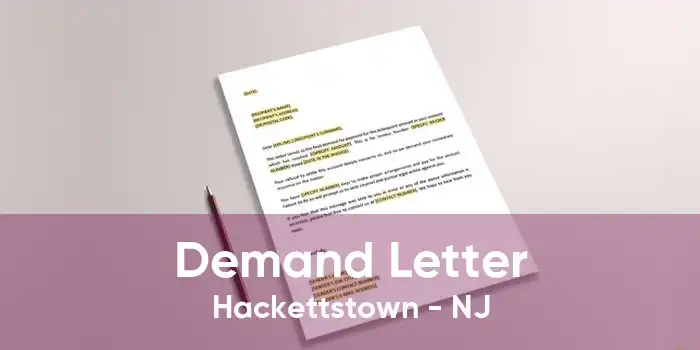 Demand Letter Hackettstown - NJ