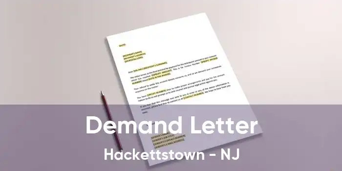 Demand Letter Hackettstown - NJ