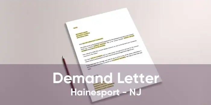 Demand Letter Hainesport - NJ