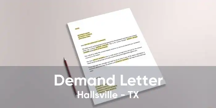 Demand Letter Hallsville - TX