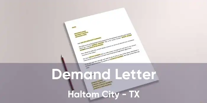 Demand Letter Haltom City - TX