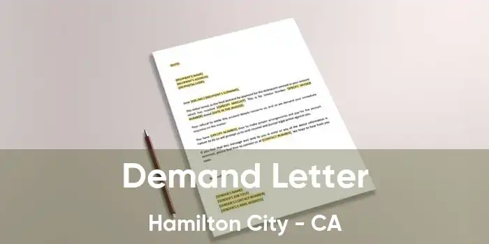 Demand Letter Hamilton City - CA