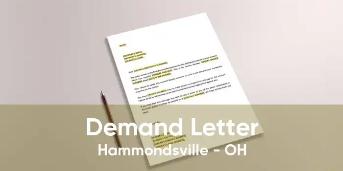 Demand Letter Hammondsville - OH
