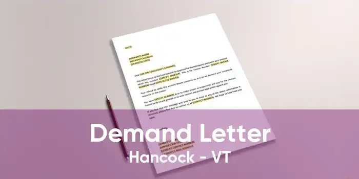 Demand Letter Hancock - VT