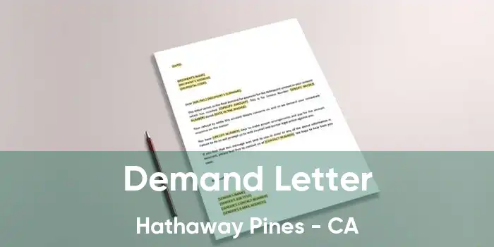  Demand Letter Hathaway Pines - CA
