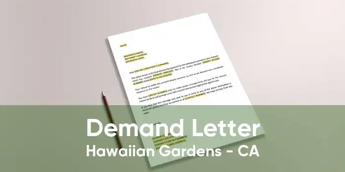 Demand Letter Hawaiian Gardens - CA