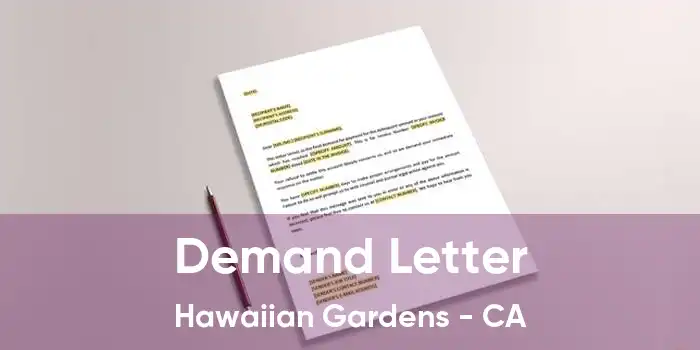 Demand Letter Hawaiian Gardens - CA