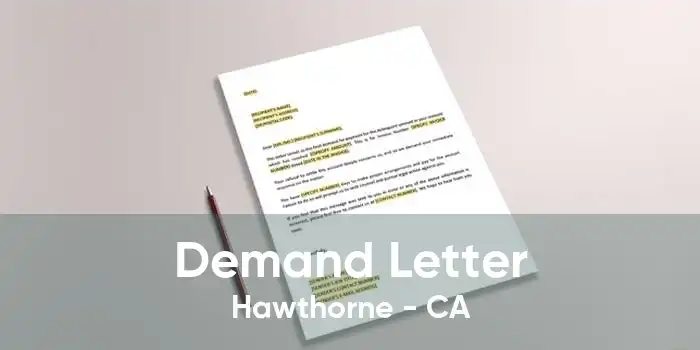 Demand Letter Hawthorne - CA