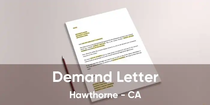 Demand Letter Hawthorne - CA