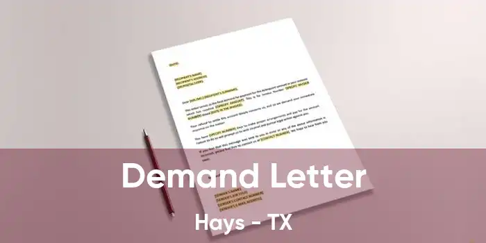  Demand Letter Hays - TX