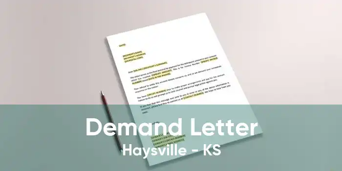 Demand Letter Haysville - KS