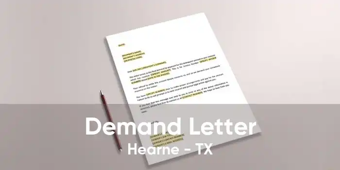 Demand Letter Hearne - TX