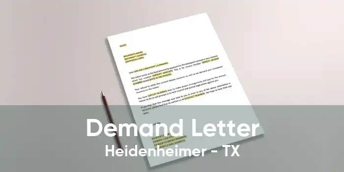 Demand Letter Heidenheimer - TX