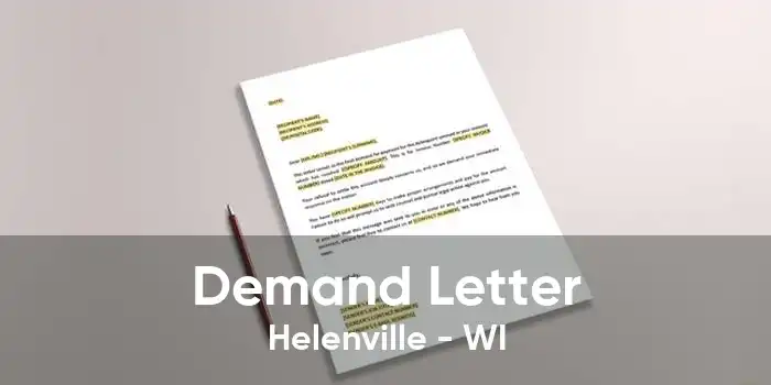 Demand Letter Helenville - WI