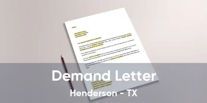 Demand Letter Henderson - TX