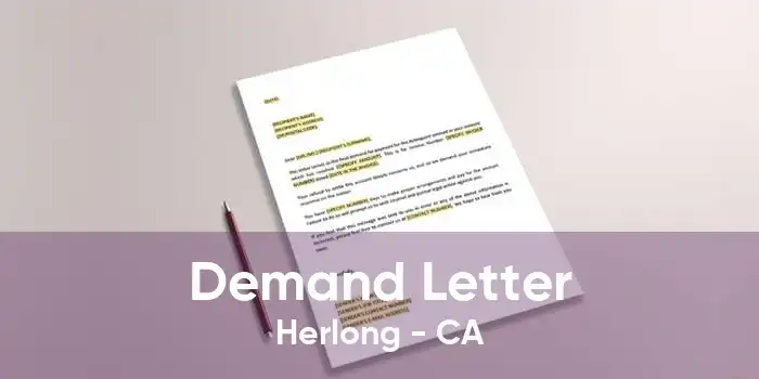 Demand Letter Herlong - CA