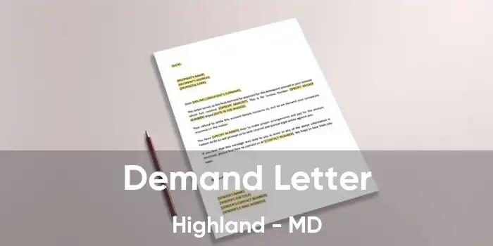  Demand Letter Highland - MD