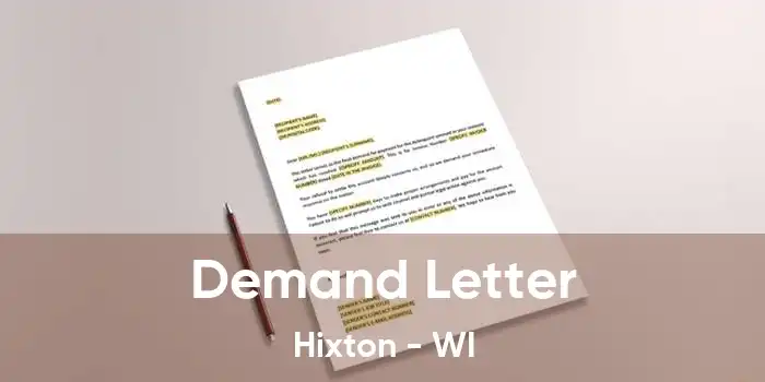 Demand Letter Hixton - WI