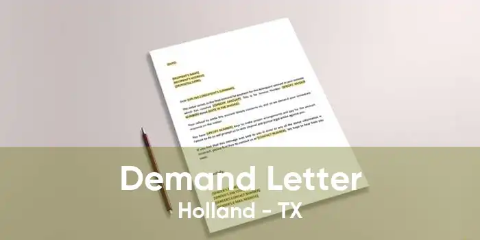 Demand Letter Holland - TX