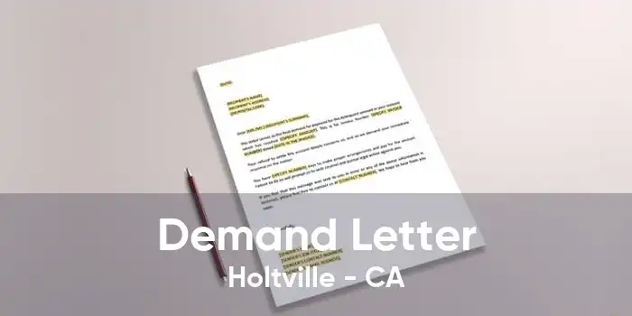Demand Letter Holtville - CA