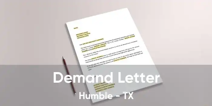 Demand Letter Humble - TX