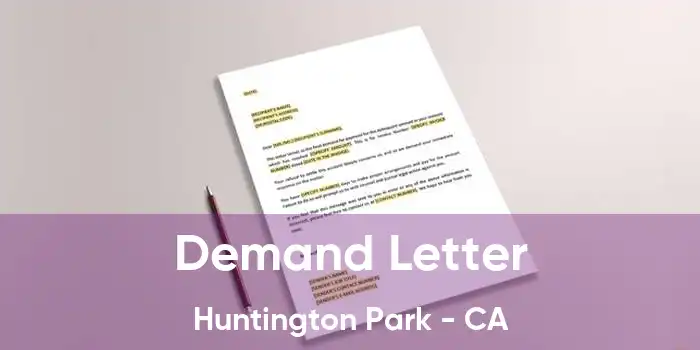 Demand Letter Huntington Park - CA