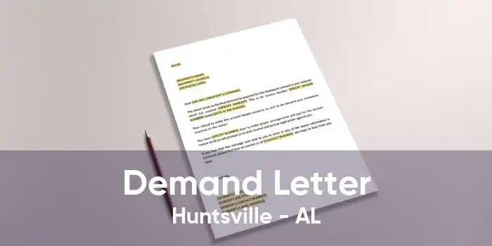 Demand Letter Huntsville - AL