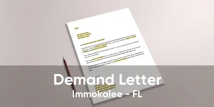 Demand Letter Immokalee - FL